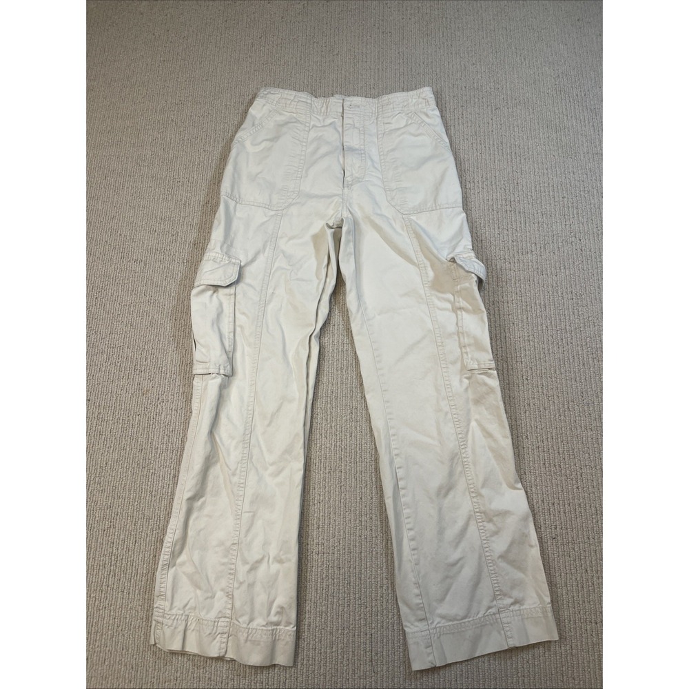 Abercrombie & Fitch Cargo Pants Women's 4 Beige Utility Straight Leg Y2K